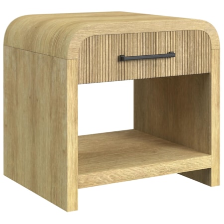 RILEY NATURAL END TABLE WITH USB |