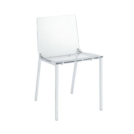 Contemporary Side Chair with Transparent Design