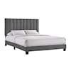 Elements International Coyote Carroll Grey Upholstered Bed