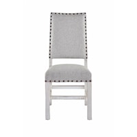 Modern Farmhouse Two-Piece Upholstered Dining Chair Set with Nailhead Trim