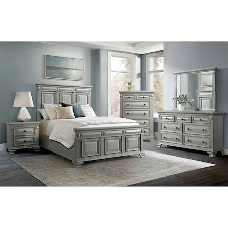 Traditional 5-Piece Queen Panel Bedroom Set