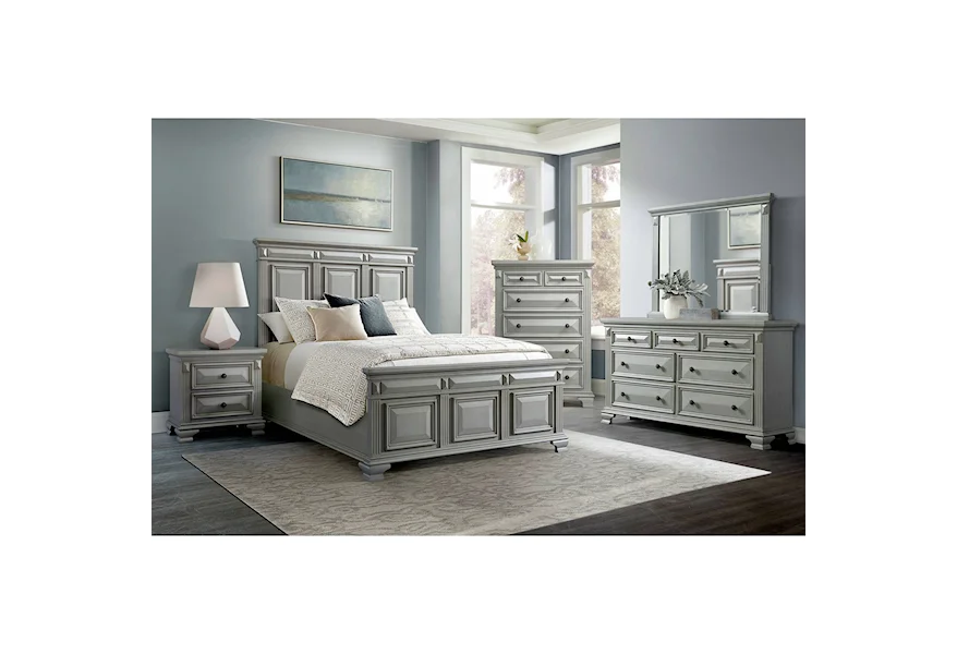 Calloway 4-Piece Queen Bedroom Set by Elements International at Sam's Appliance & Furniture