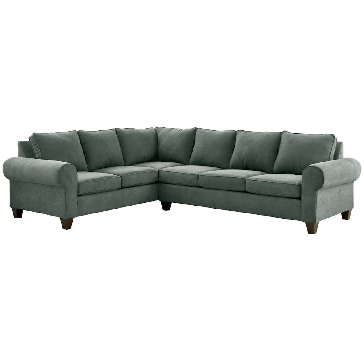 Elements International 705 LHF Sectional Sofa with Rolled Arms