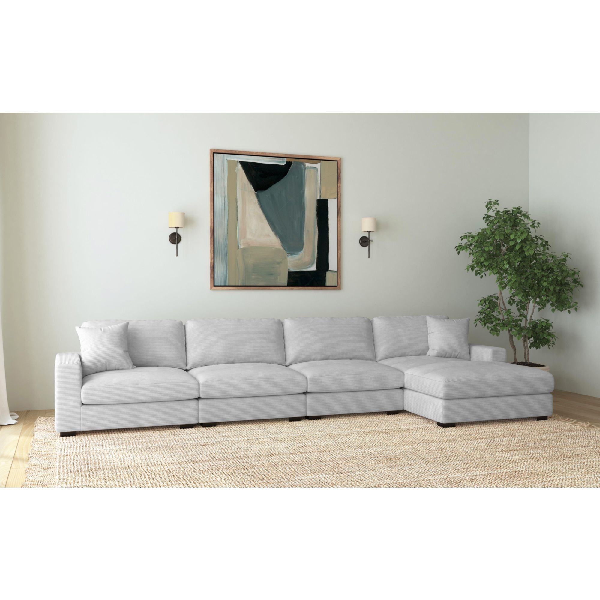 Modular 4-Piece RHF Sectional