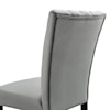 Elements International Bellino BELLINO GREY VELVET SIDE CHAIR |