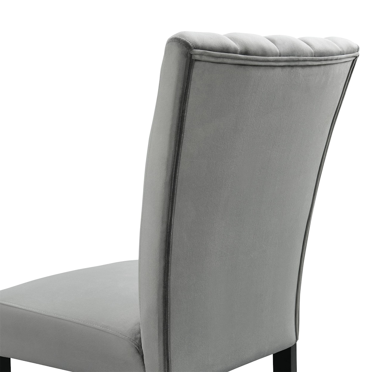 Elements International Bellino BELLINO GREY VELVET SIDE CHAIR |