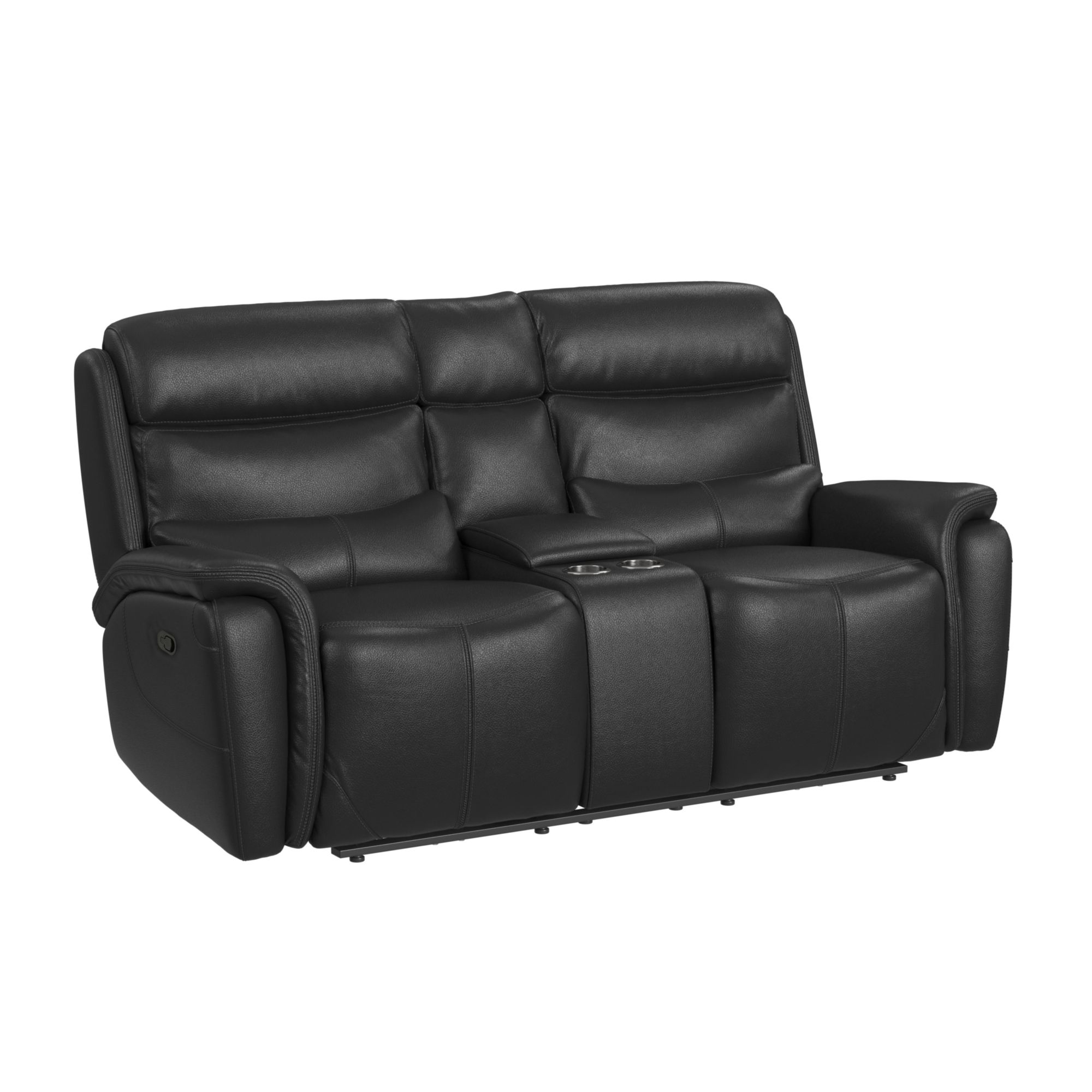 Manual Reclining Loveseat with Console