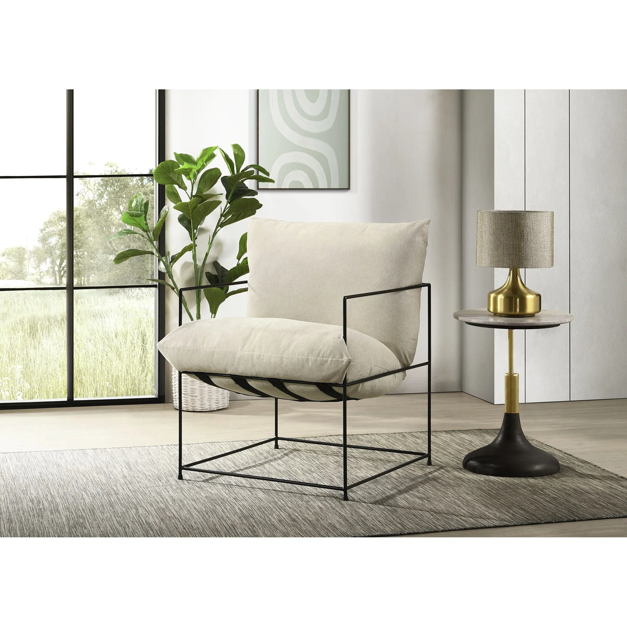 Elements International Lotus U.11510.4620.100 Chair In Siam Beige (Sl ...