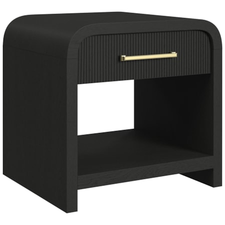 RILEY BLACK END TABLE WITH USB |