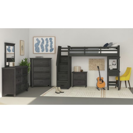 5-Piece Twin Loft Bedroom Set