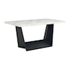 Elements International Beckley Counter Table with Marble Top