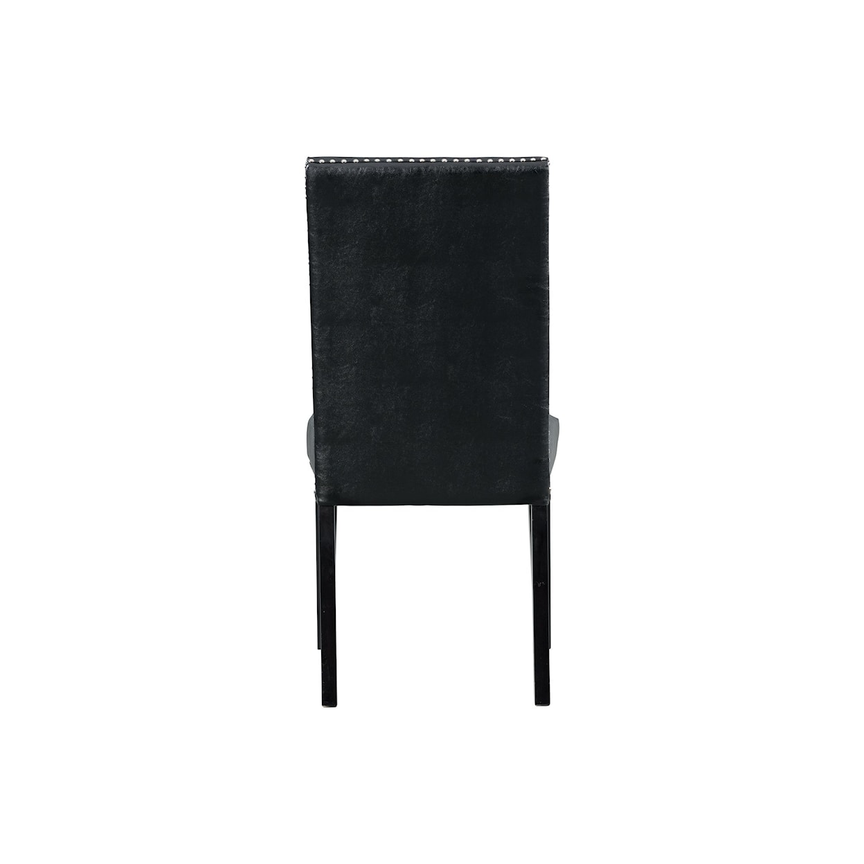 Elements International Meridian NAILHEAD BLACK DINING CHAIR |