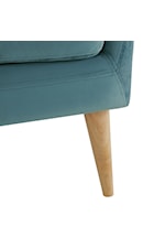 Elements International Joss Contemporary Accent Chair with Natural Wood Legs