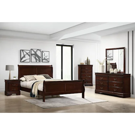 Transitional 4-Piece Queen Bedroom Set