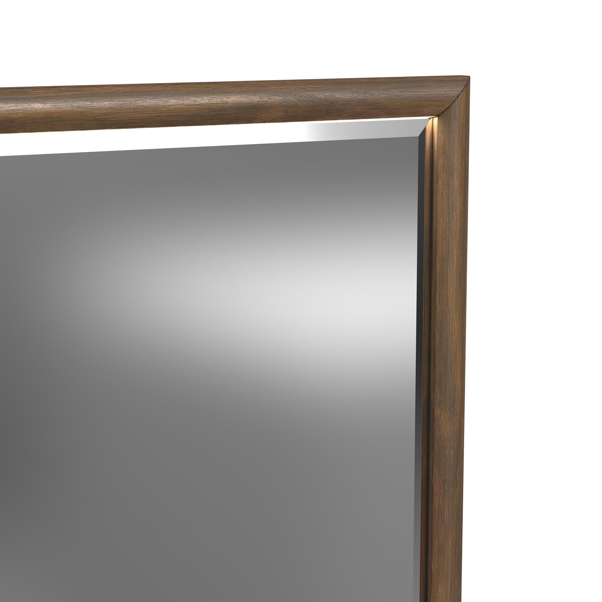 Dresser And Mirror Set With Led In Brown