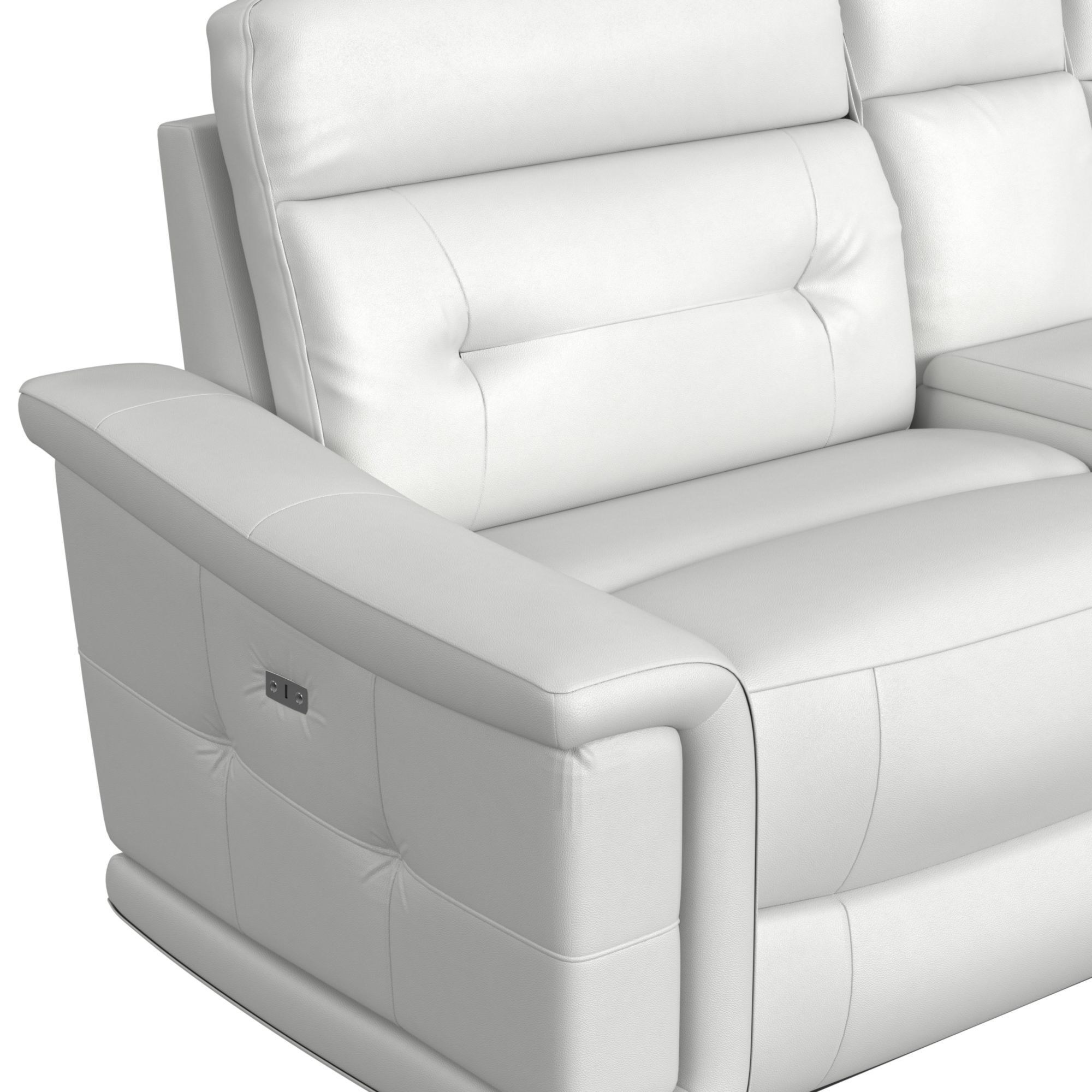 Sectional Armless Chair In Aviarah White