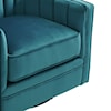 Elements International Loden Upholstered Swivel Accent Chair