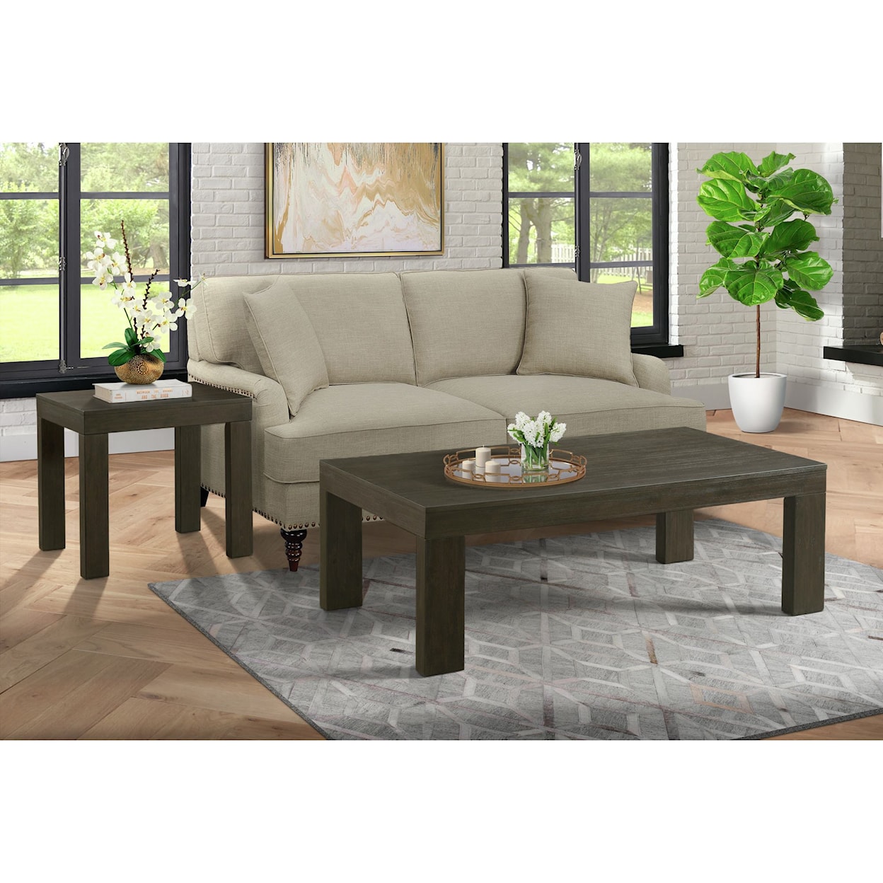 Elements International Grady 2-Piece Table Set