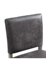 Elements International Collins Transitional Upholstered Dining Host Chair