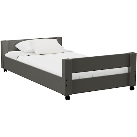 Cali Kids Twin Caster Bed - Grey