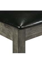 Elements International Nathan Rustic Counter Stool with Fan Back