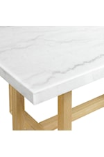 Elements International Morris Transitional End Table with Marble Top