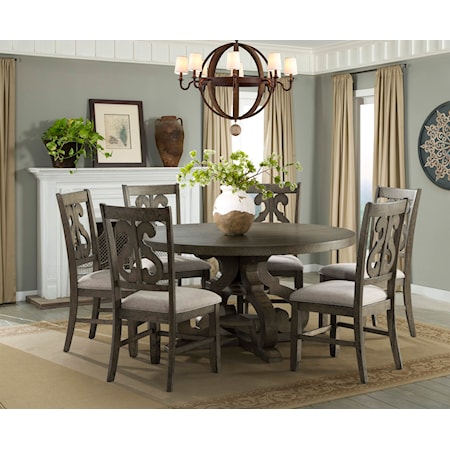 Transitional 7 Piece Dining Room Set