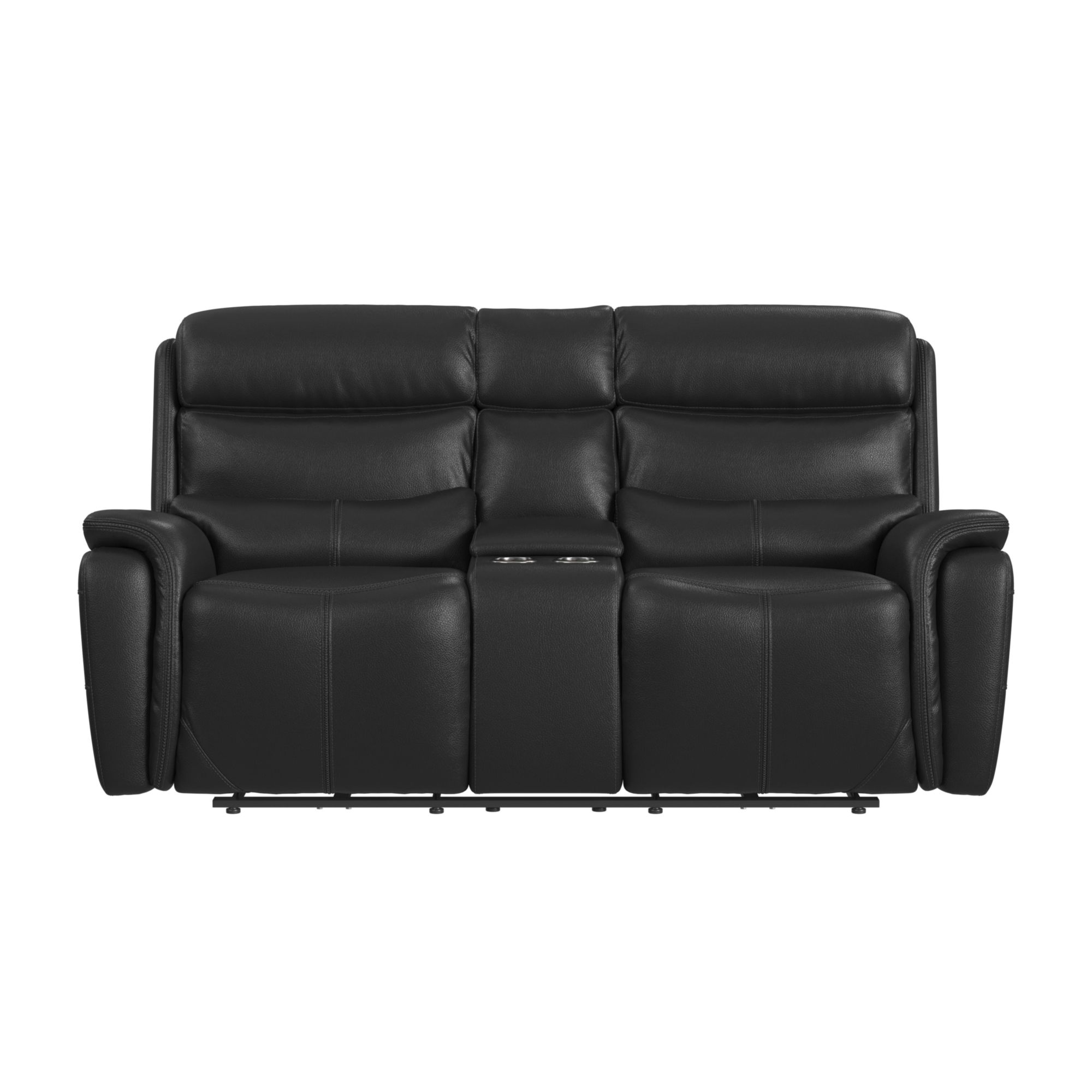 Manual Reclining Loveseat with Console