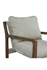 Elements International Spitfire Transitional Accent Chair with Wooden Frame