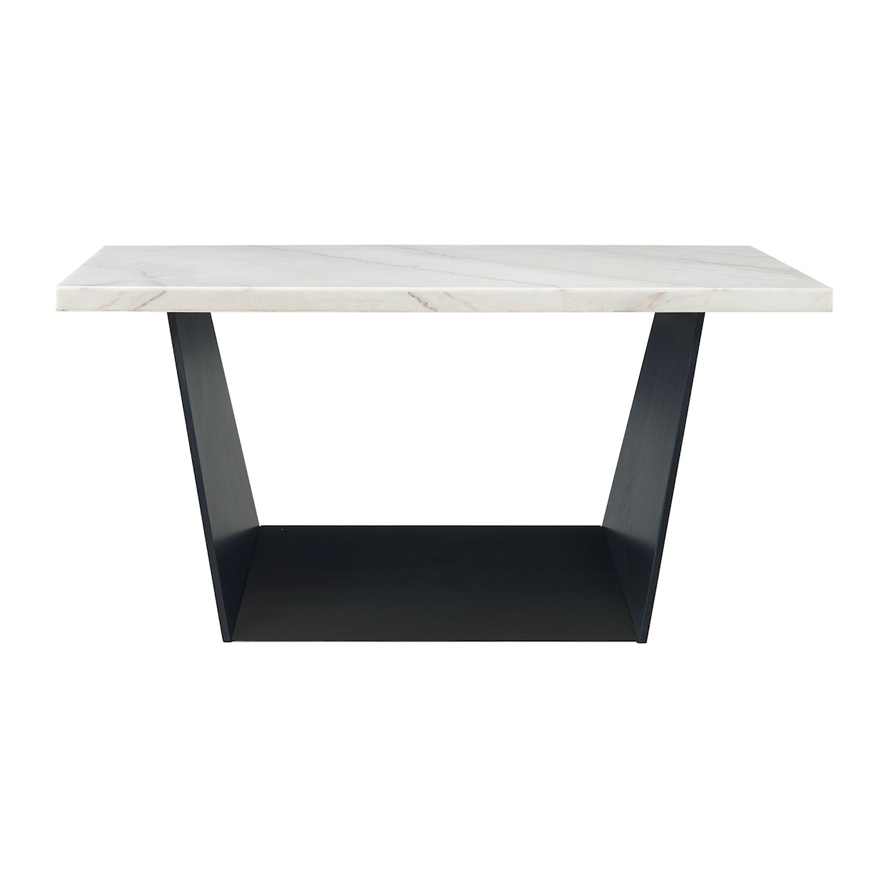 Elements International Beckley Counter Table with Marble Top