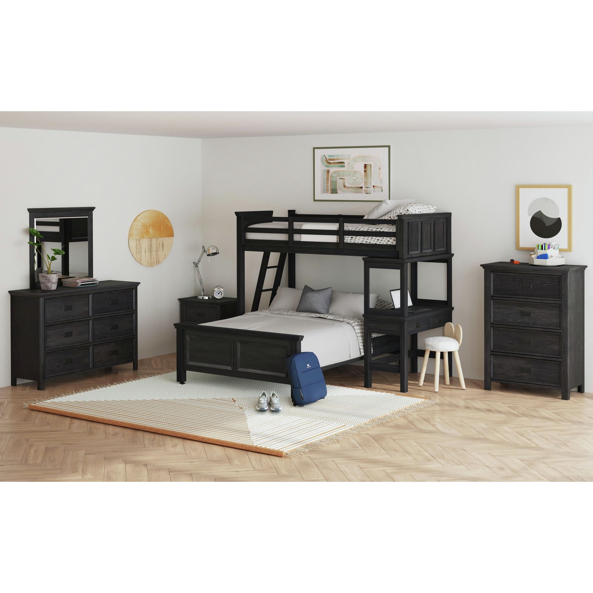 Elements International Hampton Kids Twin Over Full Loft Bed
