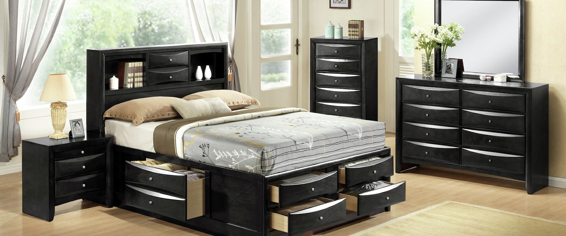 Transitional 3-Piece Queen Bedroom Set