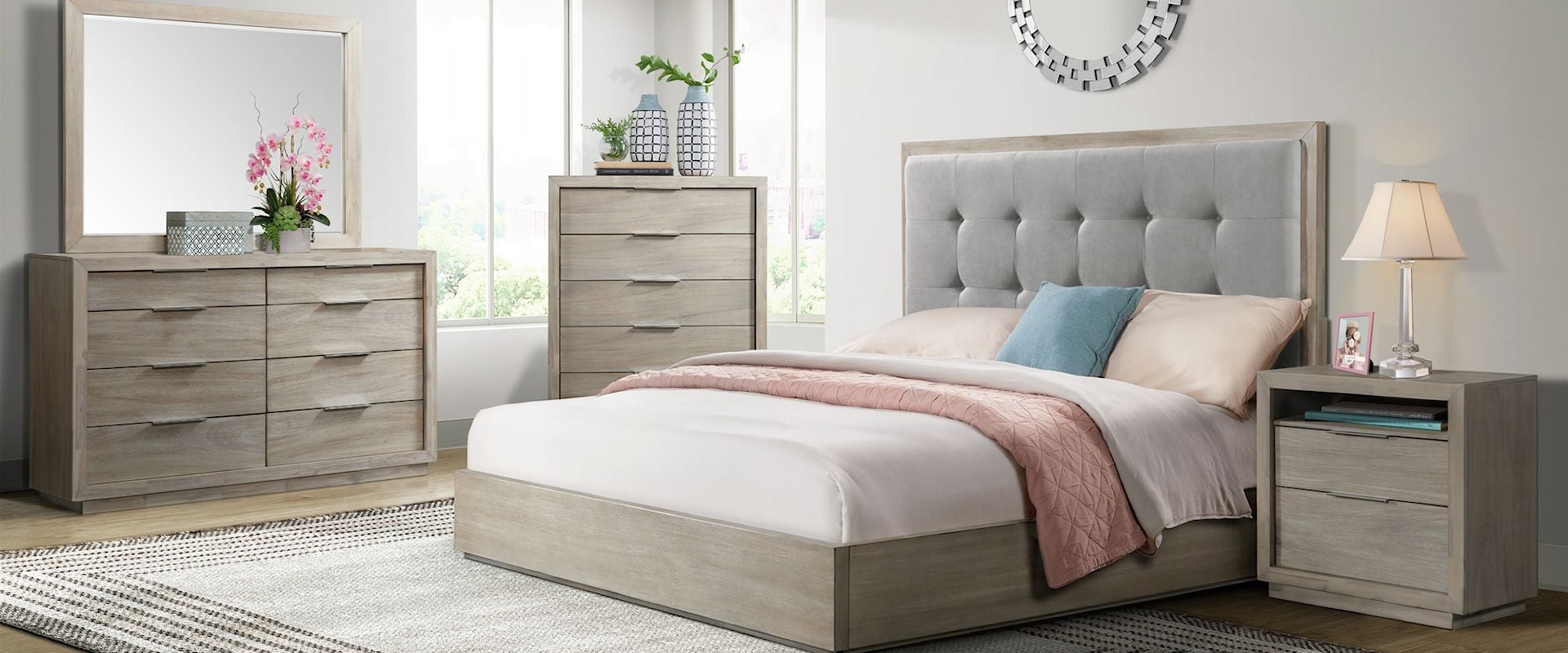 Transitional Queen 3-Piece Bedroom Set