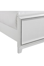 Elements International Moondance Transitional Twin Panel Bed with LED Lighting