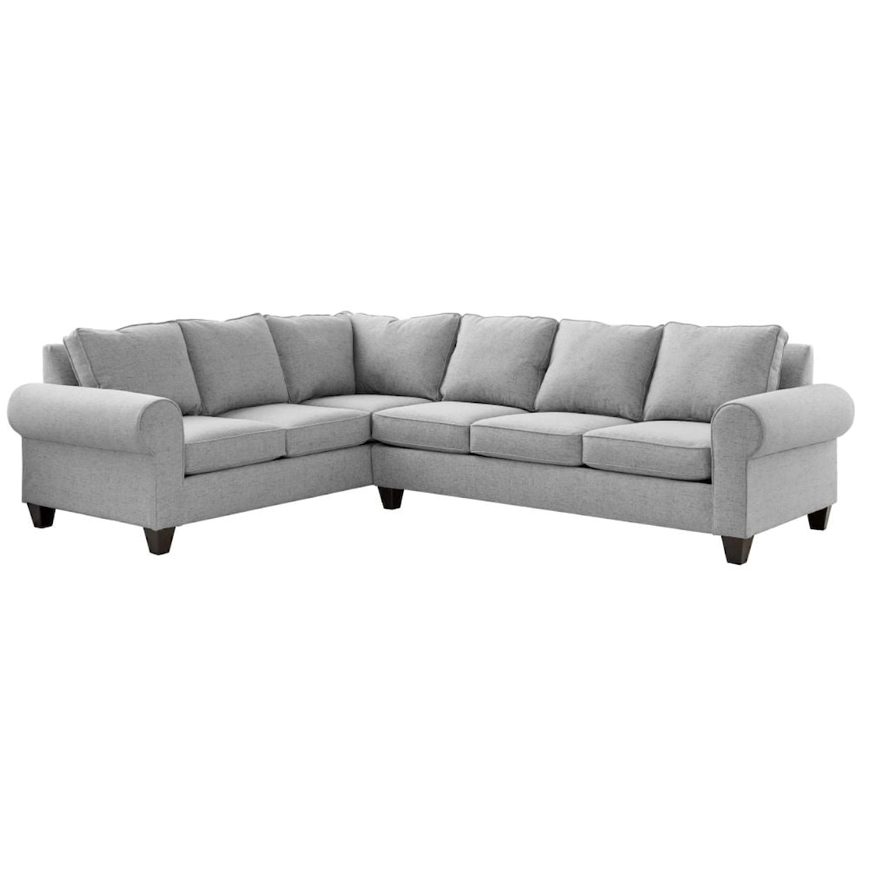 Elements International 705 RHF Sectional Sofa with Rolled Arms
