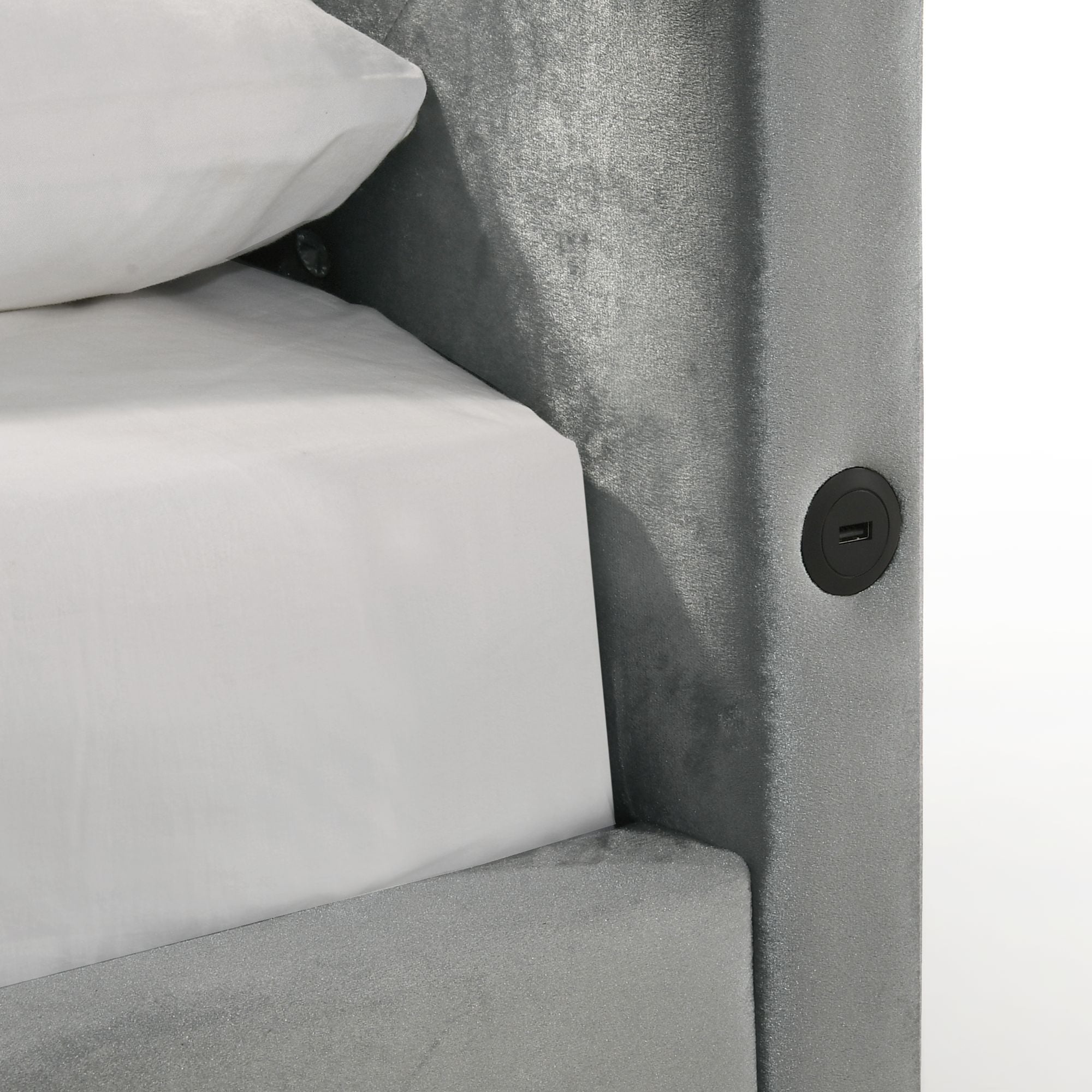 Anna 80656 ANNA GREY FULL CORNER BED WITH USB | | 7 Day