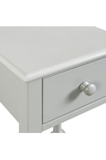 Elements International Moana Transitional Single Drawer Nightstand with Lower Shelf and USB Port