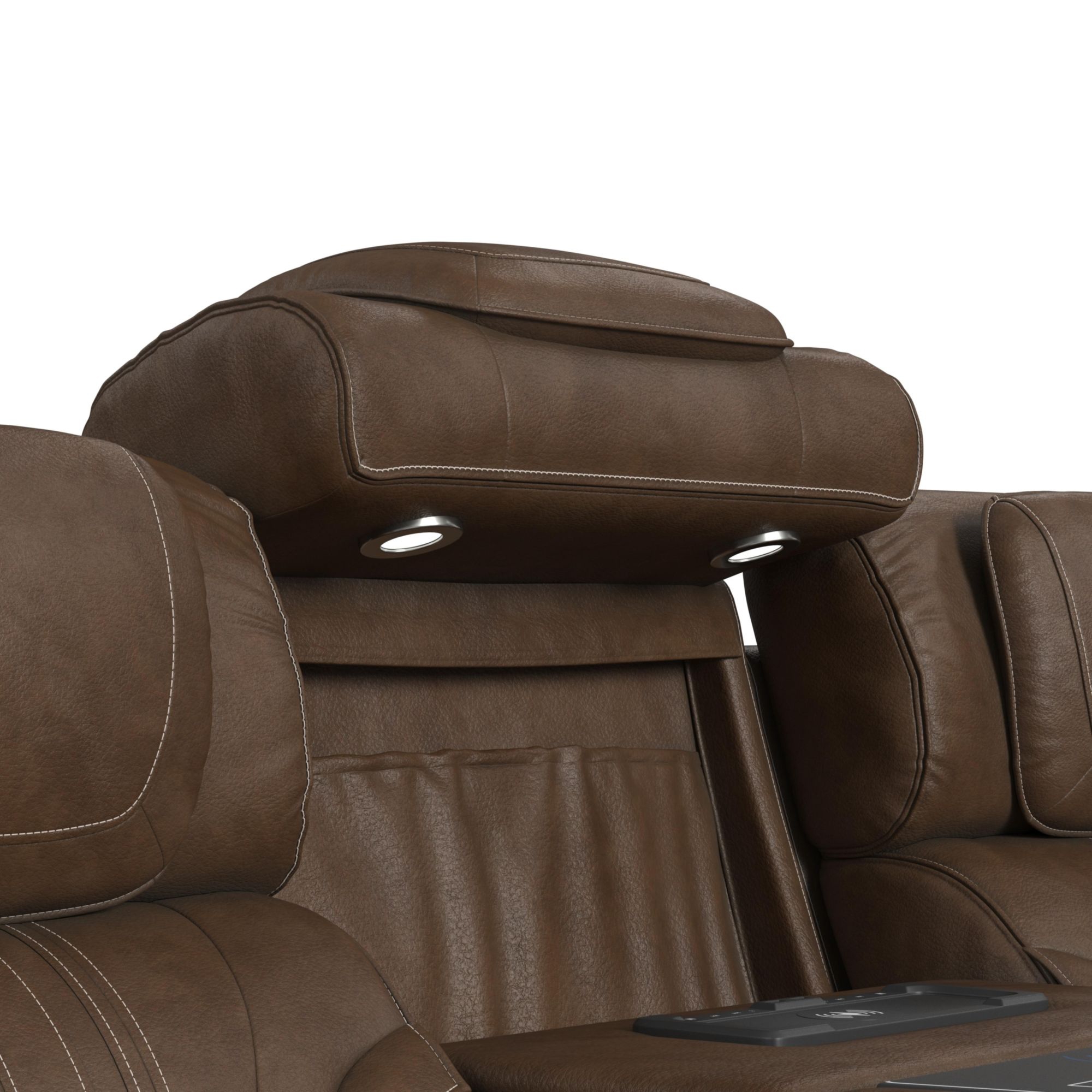 Elements International Bonanza Triple Power Sofa with Massage Features