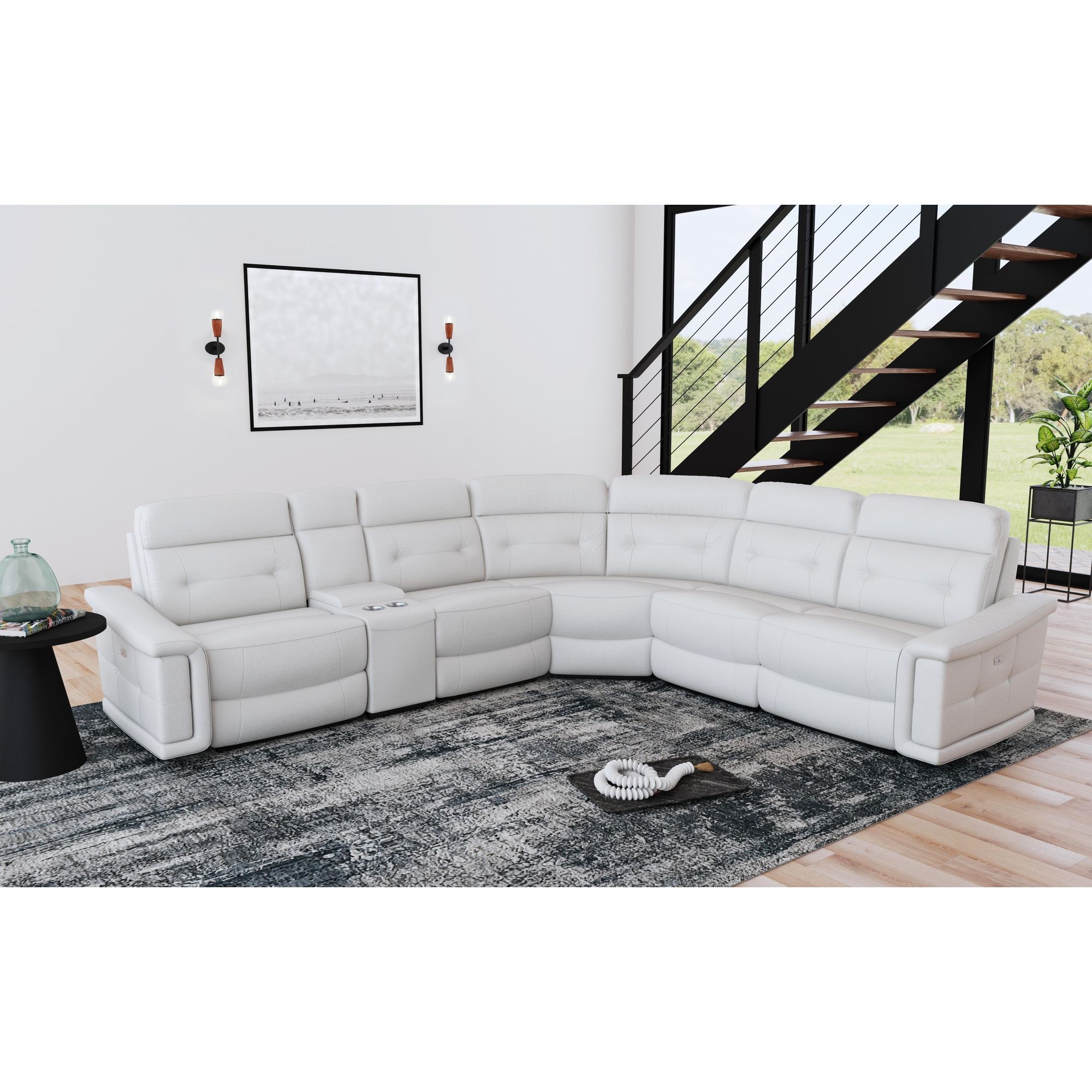 Sectional Armless Chair In Aviarah White