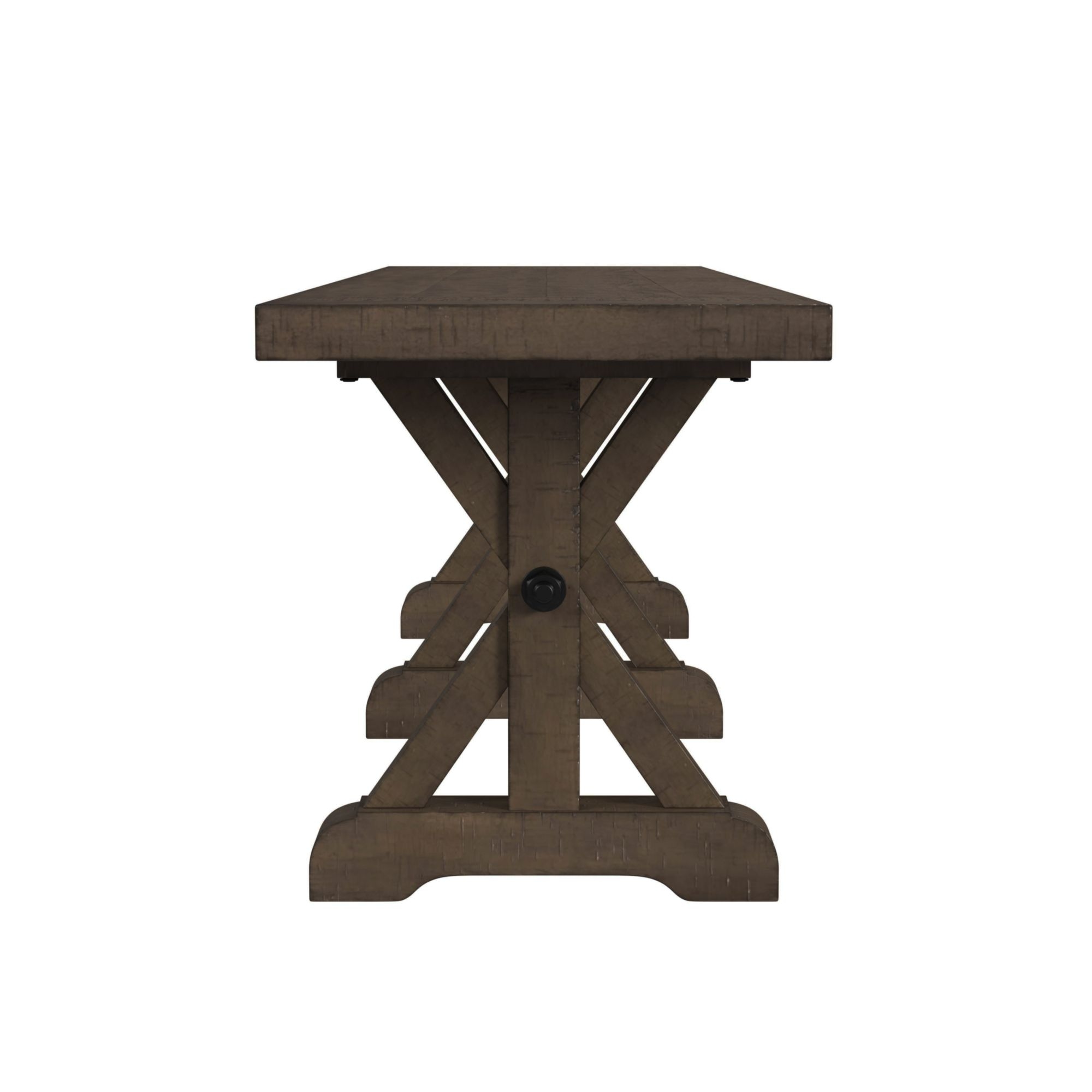 72" Dining Bench w/Metal Accent Trestle