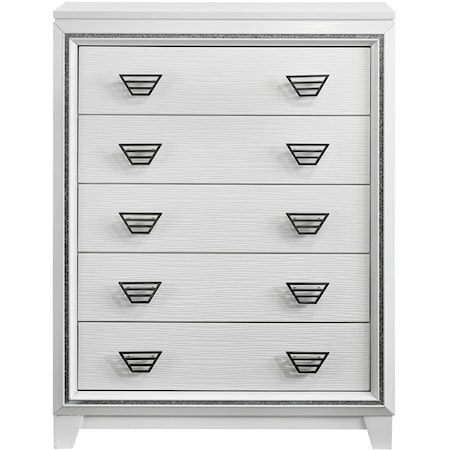 Transitional Chest with USB Ports and Felt-Lined Top Drawer