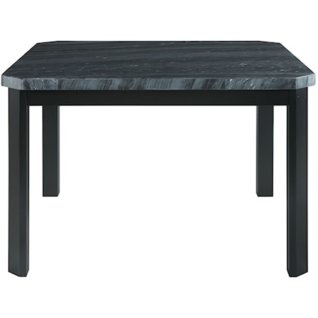 Transitional Francesca Square Counter Table with Marble Top