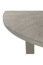 Elements International Marly Contemporary Round Gray Dining Table with Lazy Susan