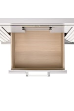Elements International Twenty Nine Glam King Low Profile Storage Bed with Upholstered Headboard