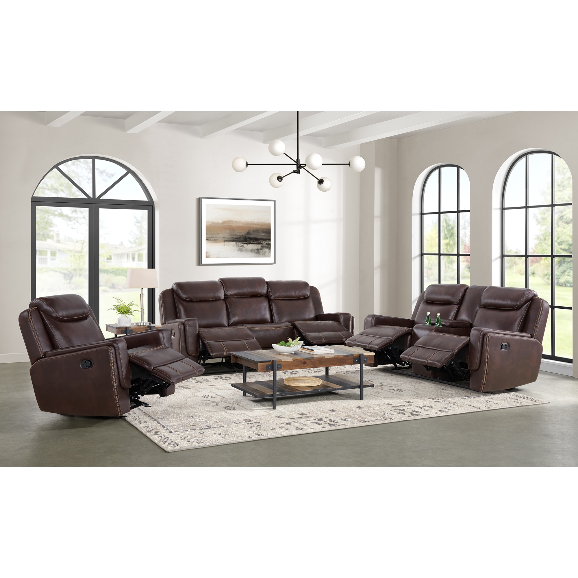 3-Piece Gliding Recliner Living Room Set