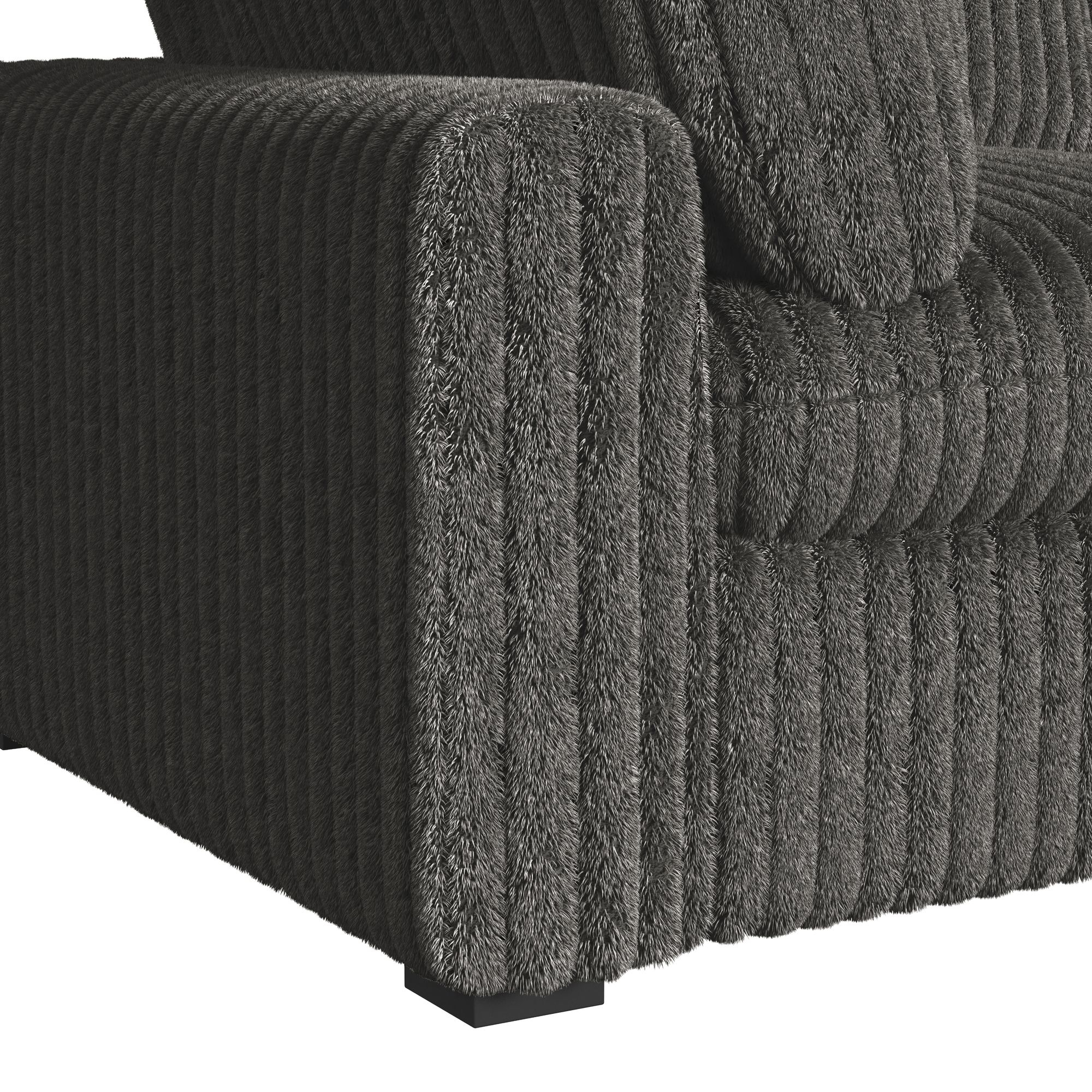 5Pc Modular Set In Grand Cord Charcoal