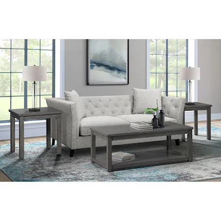 3 Pack Occasional set, coffee W/ Casters
