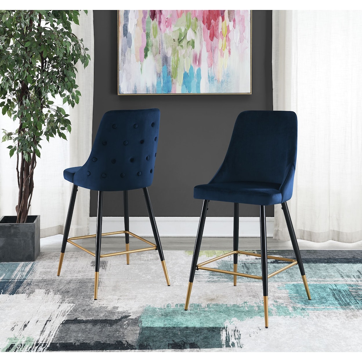 Elements Ben Barstool Upholstered Bar Stool