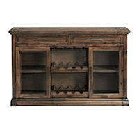Transitional Server with Wine Bottle Storage