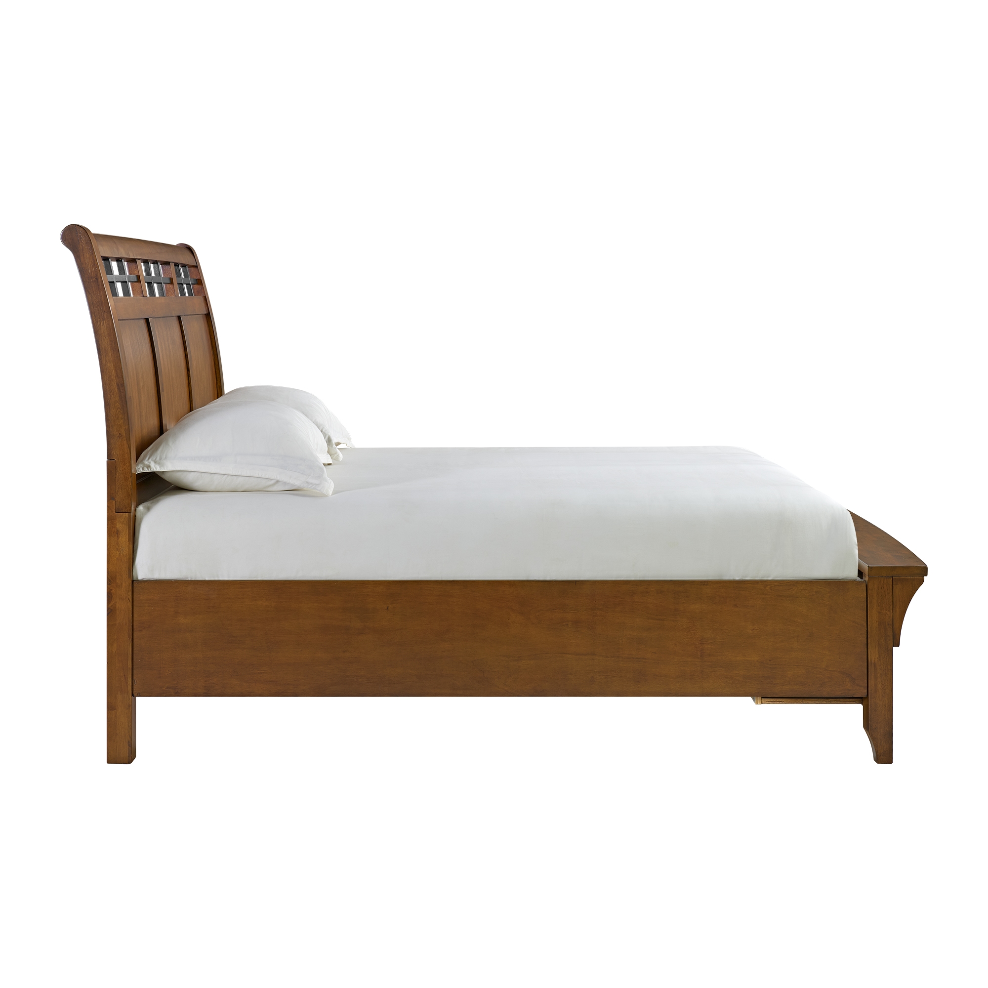 Elements International Gage King Sleigh Storage Bed